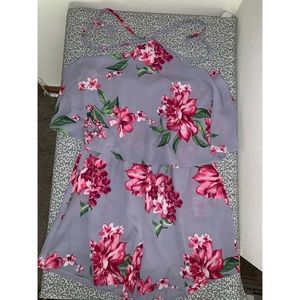 Floral halter-style romper